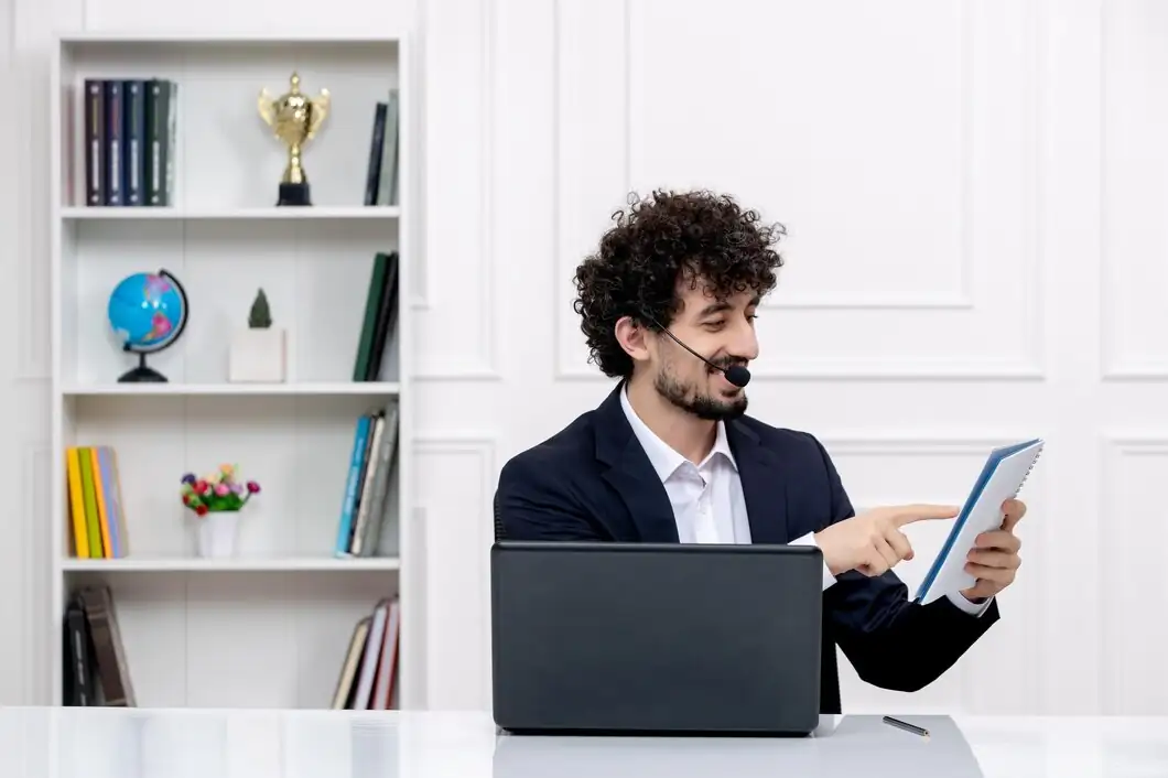 B2B Agent discussing business calls At Office
